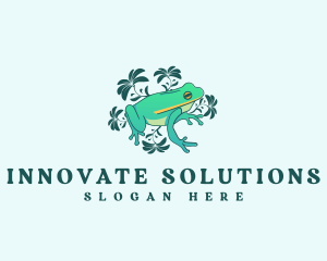 Flower Nature Frog Logo