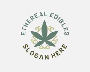 Marijuana Herb Leaf  logo design