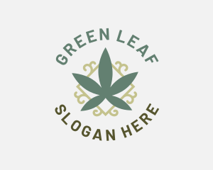 Marijuana Herb Leaf  logo design