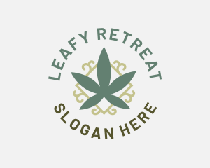 Marijuana Herb Leaf  logo design