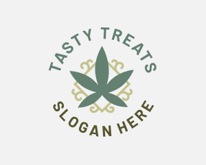 Marijuana Herb Leaf  logo design