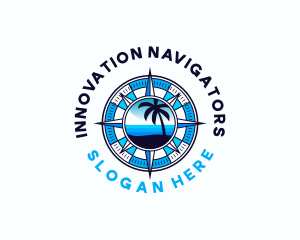 Navigation Compass Beach logo design