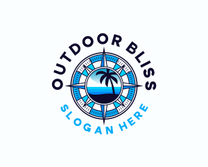 Navigation Compass Beach logo design