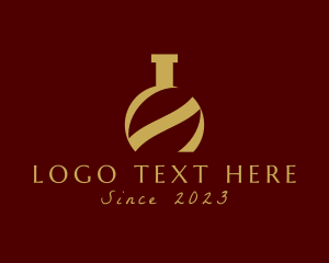 Elegant Liquor Bottle logo