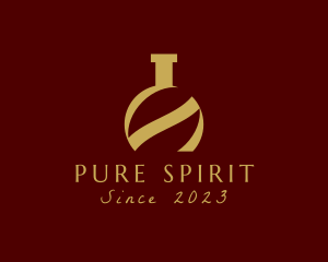 Elegant Liquor Bottle logo