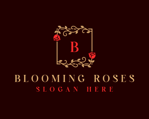 Flower Rose Vines logo design