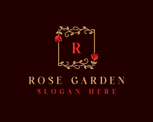 Flower Rose Vines logo design