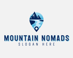 Travel Mountain Lake logo design