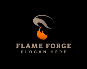 Fire Mushroom Restaurant logo design