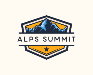 Mountain Peak Alps  logo design