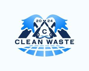 Pressure Washer Cleaning logo design