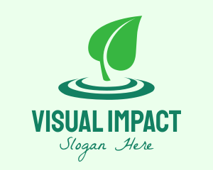 Organic Leaf Planting Logo