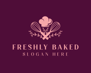 Baking Whisk Pastry Chef logo design