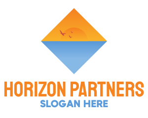 Sunset Sea Horizon logo