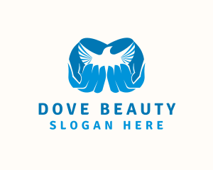 Hands Dove Freedom logo design