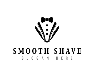 Barber Razor Gentleman logo design