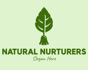 Nature Leaf Broom Logo