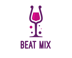 Purple Wine Glass Logo