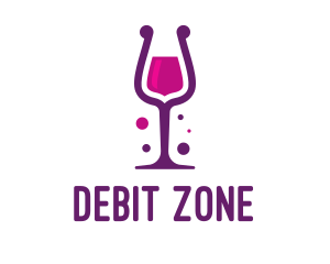 Purple Wine Glass logo design