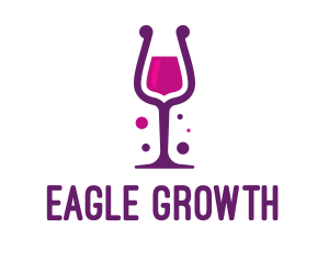 Purple Wine Glass logo design