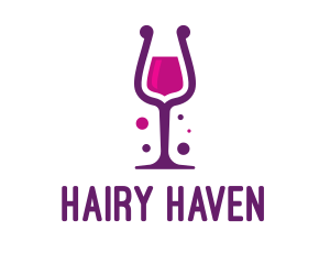 Purple Wine Glass logo design