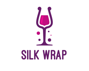 Purple Wine Glass logo design