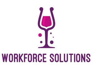 Purple Wine Glass logo design