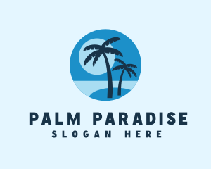 Palm Tree Island Resort logo design