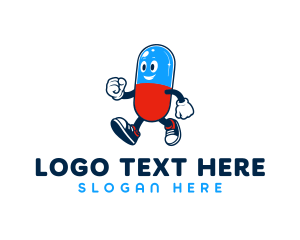 Medical Capsule Cartoon logo