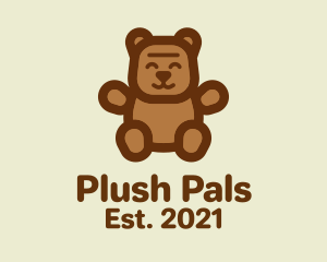 Brown Teddy Bear logo design