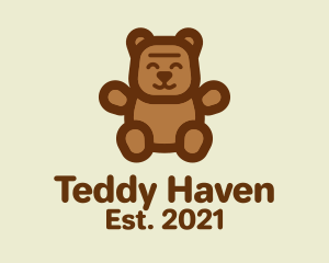 Brown Teddy Bear logo design