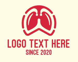 Red Respiratory Lungs logo