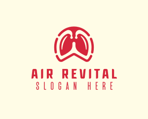 Respiratory Lung Oxygen logo design