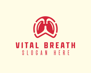 Respiratory Lung Oxygen logo design