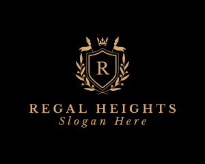 Royal Regal Shield Spear  logo design