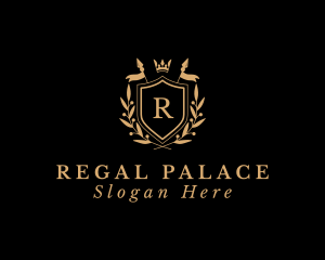 Royal Regal Shield Spear  logo design