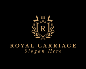 Royal Regal Shield Spear  logo design