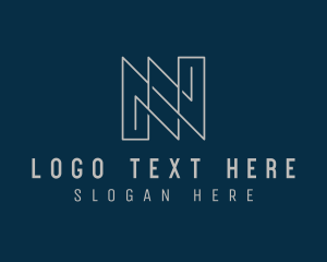 Minimalist Company Letter N logo design