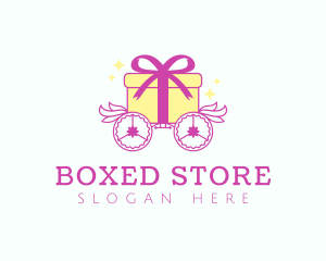 Gift Box Chariot logo design