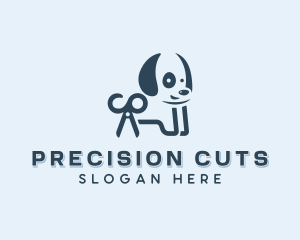 Dog Pet Scissors logo design