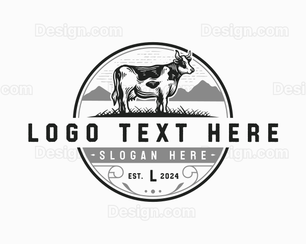 Dairy Cow Cattle Logo