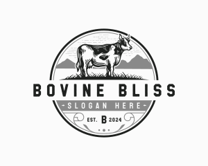 Dairy Cow Cattle logo design