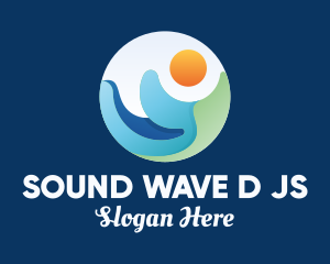 Round Island Landscape logo design