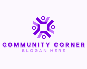 People Team Community  logo design