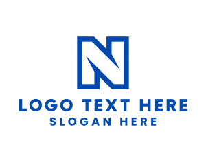Modern Stroke Letter N logo