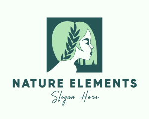 Natural Wellness Woman logo design