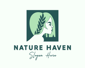 Natural Wellness Woman logo design