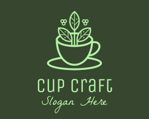 Herbal Tea Leaf Cup logo