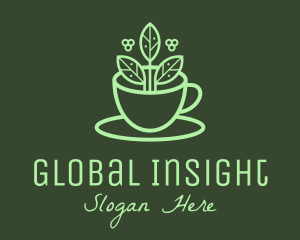 Herbal Tea Leaf Cup logo