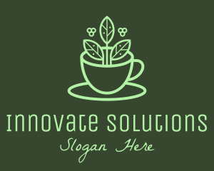 Herbal Tea Leaf Cup logo design